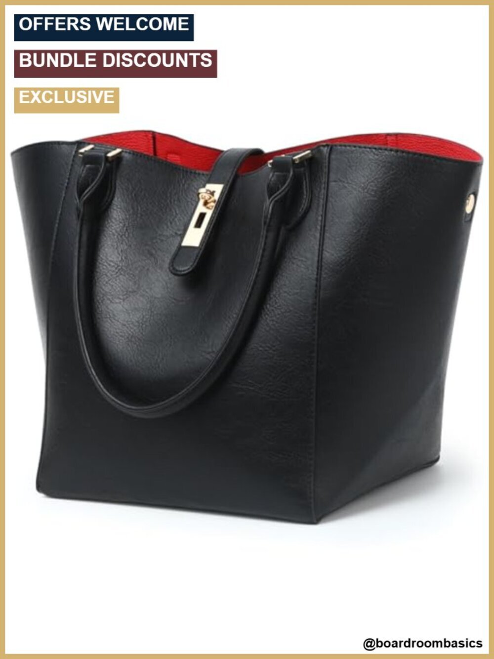 PU Leather Large Work Tote Bag for Women Spacious Bucket Purse Shoulder Handbag